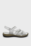 Castle Black Kadın Casual Deri Sandalet Beyaz CB22337