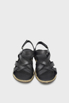 Castle Black Kadın Casual Deri Sandalet Siyah CB22337