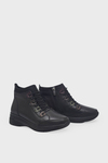 Castle Black Kadın Comfort Deri Bot Siyah CB42691
