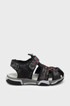 Castle Black Unisex Çocuk Kafes Sandalet Siyah CB3544