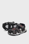 Castle Black Unisex Çocuk Kafes Sandalet Siyah CB3544