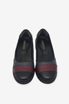 Kanuga Kadın Comfort Deri Ayakkabı Siyah Bordo EVD-2729