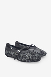Kanuga Kadın Transparan Pullu Babet Siyah LPA03