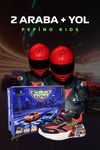 Pepino Unisex Çocuk Arabalı Garajlı Spor Ayakkabı Kırmızı P-2440