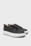 Pepita Erkek Deri Sneakers Siyah SRLR-6589