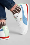 Puma Unisex Roma Basic Spor Ayakkabı Beyaz Mavi Yeşil 369571
