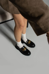 Berry Gold Toka Detay Eva Taban Siyah Loafer