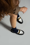 Berry Gold Toka Detay Eva Taban Siyah-Beyaz Loafer