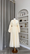 Balon Kol Detaylı Oversize Elbise | Butter Yellow