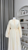 Balon Kol Detaylı Oversize Elbise | Butter Yellow