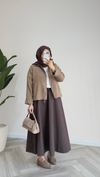 Fermuarlı Süet Ceket | Camel