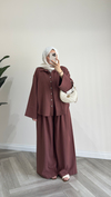 Ham Keten Pantolonlu Takım | Bordo