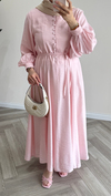 Lima Belden Oturtmalı Elbise | Pembe
