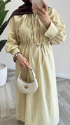 Lunera Pamuklu Elbise | Butter Yellow