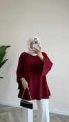 Modal Oversize Tunik | Bordo