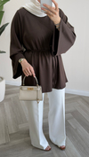 Modal Oversize Tunik | Kahverengi