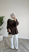 Modal Oversize Tunik | Kahverengi