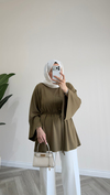 Modal Oversize Tunik | Yağ Yeşili