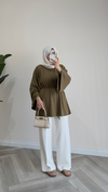 Modal Oversize Tunik | Yağ Yeşili