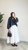 Oversize Fermuarlı Ceket | Lacivert