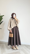 Oversize Fermuarlı Ceket | Vizon