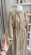 Oversize Royal Elbise | Bej