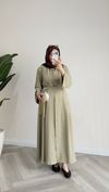Pile Krep Elbise | Mint Yeşili
