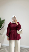 Saten Gömlek | Bordo