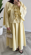 Volan Detaylı Pamuklu Takım | Butter Yellow