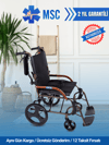 GK863LABJ-12 JET BLACK TRANSFER ALÜMİNYUM TEKERLEKLİ SANDALYE