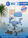 POYLİN P612 ALÜMİNYUM BANYO TUVALET SANDALYESİ