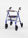 SDM 9146L Alüminyum Rollator Yürüteç Tekerlekli Katlanır Mavi 8 inç