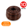 2x0.75 Kordon Yassı Şeffaf Kablo 10 Metre