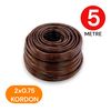 2x0.75 Kordon Yassı Şeffaf Kablo 5 Metre