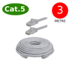 Cat5 Network Internet Ethernet Bilgisayar Kablosu Rj45 - Rj45 3 Metre Patch Kablo