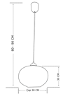 Ip Sarkıt Avize Büyük Boy Top Avize 30 Cm Çap