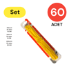 Plastik Kablo Bağı Klipsi Cırt Kelepçe Set 100-150-200 X 2.5 Mm Sarı (20 X 3) 60 Adet