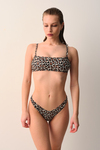 AMARELLEDesteksizCapetown Leopar Desenli Çıkarılabilir Pedli  Bikini Takım