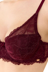 AMARELLEDesteksizRoma Bordo Dantelli Dolgusuz Sütyen