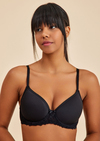 AMARELLEDesteksizVictoria Siyah Toparlayıcı Balenli Dolgusuz Sütyen- Gün Boyu Konfor