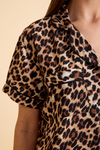 AMARELLEPijama TakımıCapetown Leopar Desenli Viskon, Düğmeli Pijama Takımı