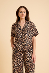 AMARELLEPijama TakımıCapetown Leopar Desenli Viskon, Düğmeli Pijama Takımı