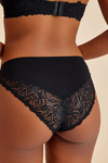 Luna Siyah Dantelli Slip Külot