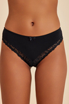 Luna Siyah Dantelli Slip Külot