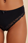 Luna Siyah Dantelli Slip Külot