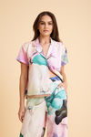 Paradise Çiçek Desenli Ultra Hafif  Viskon İpeksi Pijama Set