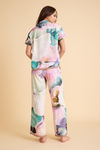 Paradise Çiçek Desenli Ultra Hafif  Viskon İpeksi Pijama Set
