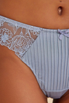 Paris Gri Mavi Dantelli String Külot