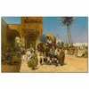 A Caravan Outside Of A Mosque by Ferencz Franz Eisenhut as Art Print