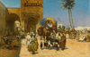 A Caravan Outside Of A Mosque by Ferencz Franz Eisenhut